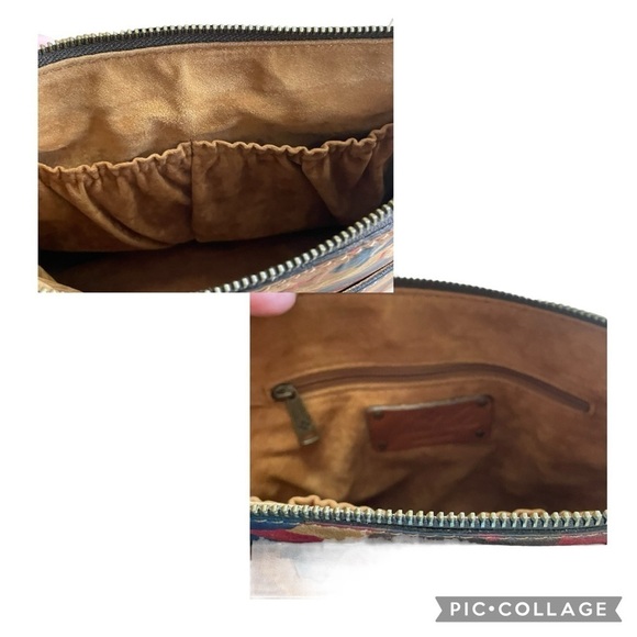 Patricia Nash Avellino Leather Camo Crossbody Bag - Classic Sleek Go-Any Where - Picture 10 of 16